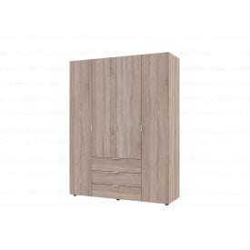 Розпашна Шафа для одягу Doros Гелар Дуб Cонома 4 ДСП 155х49,5х203,4 (80397560)