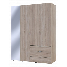 Шафа для одягу Doros Гелар Дуб сонома 3ДСП/Дзеркало 155х49.5х203.4 (42002159)