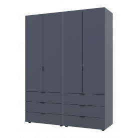 Розпашна Шафа для одягу Doros Гелар комплект Графіт 2+2 ДСП 155х49,5х203,4 (42002131)