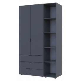 Комплект Doros Гелар з Етажеркою Графіт 2 ДСП 115.7х49.5х203.4 (42005054)