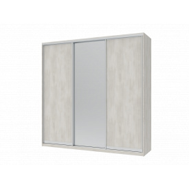 Шафа купе Doros Сіті Лайт Біле дерево 2 ДСП / 1 Дзеркало 225х60х225 (42002067)