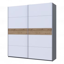 Шафа купе Doros G-Caiser Графіт/Білий вставка Дуб Евок 2 ДСП /5 частин 220х60х240 (44900286)