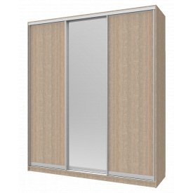 Шафа купе Doros Сіті 24 Дуб Cонома 2 ДСП / 1 Дзеркало 208х60х240 (42002076)