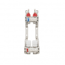 Коллектор теплого пола Polmark 1″3/4″ c 2 выходами, с расходомерами (PBMF102)