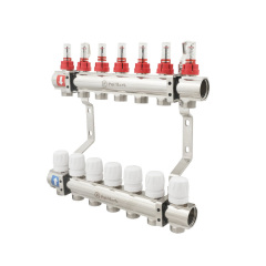 Коллектор теплого пола Polmark 1″3/4″ c 7 выходами, с расходомерами (PBMF107) Рівне