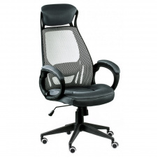 Компьютерное кресло офисное Briz black-grey серая сетка