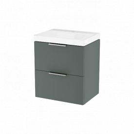 Тумба в ванную Excellent Blanko 49×37 настенная, с умывальником, серая (MLEX.6317.K.490.GNCR)