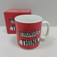 Чашка керамічна OLens 3239 800 мл You are stronger than you think XXL Київ