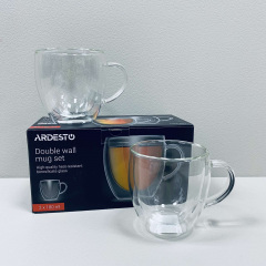 Набір чашок з подвійними стінками Ardesto AR2618BH 2 шт 180 мл Прозорий Київ