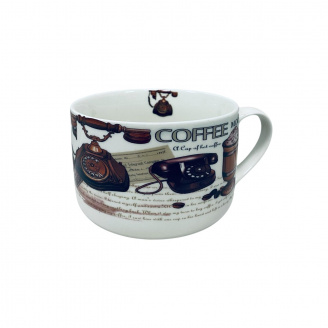 Чашка порцелянова S&T 3188 Телефон 700 мл 12,2x9 см XXL