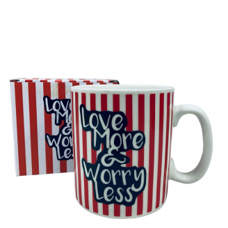 Чашка керамічна OLens 3229 800 мл Love more&worry less XXL