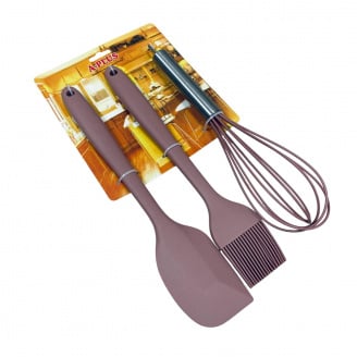 Набір силіконових аксесуарів A-PLUS 1903 3 шт Темно-рожевий