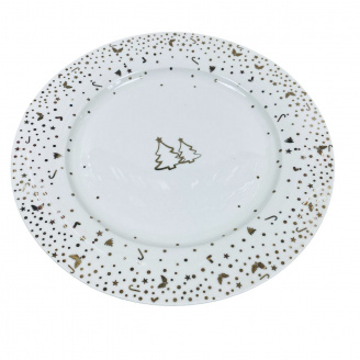 Тарілка обідня порцелянова Bona Di 498-297 Зимова казка 26 см