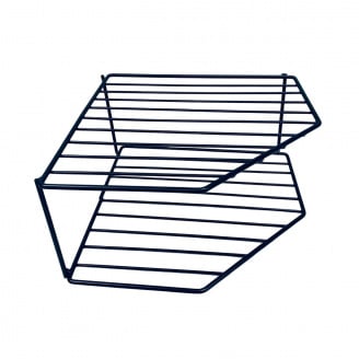 Органайзер-підставка для тарілок Stenson 50210S 2 яруси 25x25x12 см Чорний