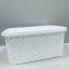 Кошик пластикова з кришкою Elif Plastik 32203 22 л Ажур Білий Київ