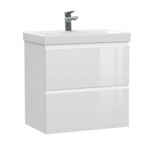 Тумба в ванную Cersanit Moduo Slim B04 58,5х37,5 с умывальником Moduo Slim 60, белая (000020314)