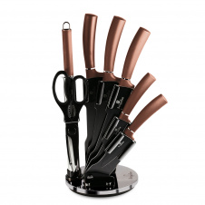 Набор ножей на подставке Berlinger Haus Metallic Line Rose Gold Edition Коричневый 8 предметов BH-2561