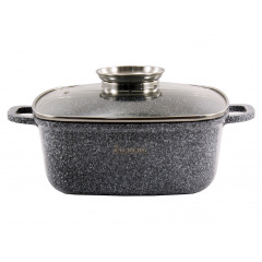 Кастрюля квадратная ZAUBERG Мармур 1226 SN Серый 5,4 л 00090679 Буча