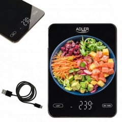 Весы кухонные до 10 кг Adler AD 3177b Black Тернополь