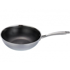 Сковорода Maestro WOK профессиональная 30 см Серо-черный MR-1224-30 Гайсин