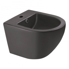 Підвісне біде Qtap Robin 495х370х325 Matt black (QT1355046FMB) Ладан