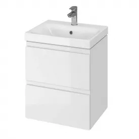 Тумба в ванную Cersanit Moduo B10 49,4х39,7 с умывальником Moduo 50, белая (000020312)