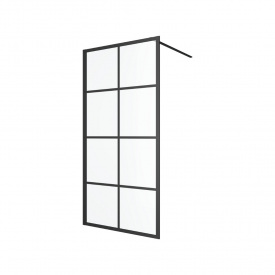 Душевая перегородка Excellent WALK IN 200х100 универсальная, черная матовая (KAEX.4006.1000.LP)