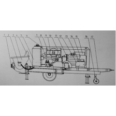 Бетононасос электрический HBT50S-12-55 50 м3/ч Славянск