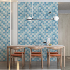 Панель стінова 3D 700х770х4мм блакитна мозаїка (D) Sticker Wall SW-00002009 Балаклія