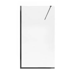 Душевая перегородка Qtap Walk-In STANDARD 100x200, неподвижная, чёрная (STDBLM201C8) Хмельницький