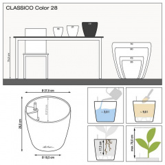 Вазон Lechuza Classico Color 28 серый 9 л Оріхів
