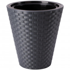 Горшок для цветов Rattana 40 антрацит Form-Plastic Киев