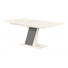 Стіл розкладний Пленум-1 (140х80х80 см, дуб крафт білий + сірий шифер)