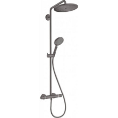 Душова система Hansgrohe Croma Select S Showerpipe 280 1jet із термостатом чорний матовий/хром Нова Прага