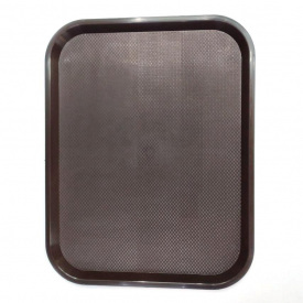 Піднос пластиковий прямокутний 44,5*35 см Stenson ХМ 2540 коричневий