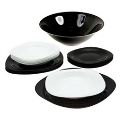 Сервиз столовый Luminarc Carine Black-White 19 предметов 1491 (2381) LUM АН Киев