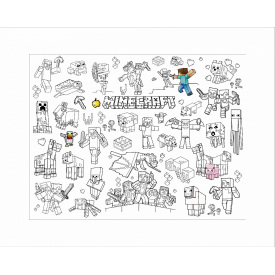 Раскраска детская и тубус No Brand Minecraft 100х130 см