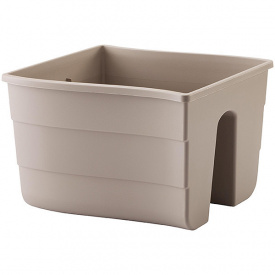 Горшок балконный для перил Волна 11 л бежевый Form-Plastic