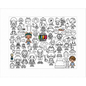 Раскраска детская и тубус No Brand Toka Boka 100х130 см