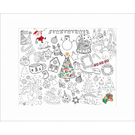 Раскраска детская и тубус No Brand Рождественская 100х130 см