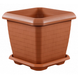 Горшок для цветов с поддоном Hisar 74,3 л терракотовый Serinova