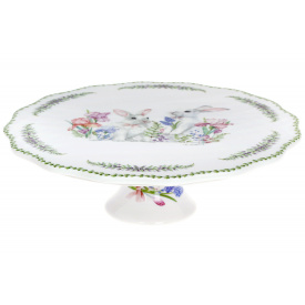 Подставка для торта фарфоровая LI100234 "Весенняя история" BonaDi 25см