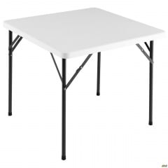 Стіл складаний Фіат 78х78 см квадратний пластик білий Обухів
