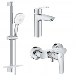 Набір змішувачів для душу 3 в 1 Grohe Eurosmart хром (UA123244M1) Прилуки