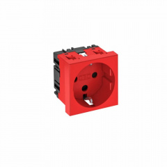 Розетка OBO Bettermann modul 45 із заземленням та шторками 250 В 16 A червона Чернівці