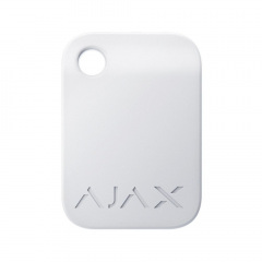 Захищений безконтактний брелок Ajax Tag white для клавіатури KeyPad Plus Київ