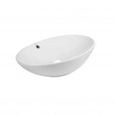Раковина накладная Qtap Dove 630х415 овальная, белая (QT06113077WN47309)
