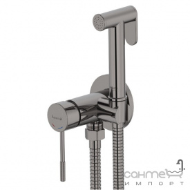 Гигиенический душ скрытого монтажа Imprese Brenta ZMK092308039 графитовый хром