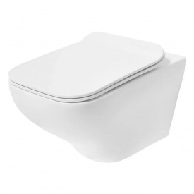 Унитаз подвесной Rea Ivo Rimless 535x345 безободковый, белый (REA-C9201)