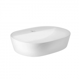 Раковина накладная Qtap Scorpio 505х385 овальная, белая (QT14112202WN47313)